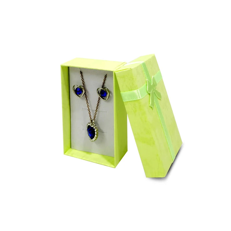 12 pcs High Quality Paper Ring Necklace Set Jewelry Necklace Earrings Rectangular Package Gift Box 5*8*2.5cm