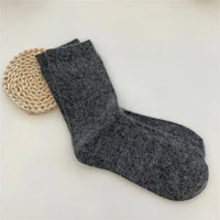 Winter Thicken Warm Long Socks Rabbits Hair Women's Socks Solid Thermal Cashmere Harajuku Crew Sock News Fashion Japanese Kawaii