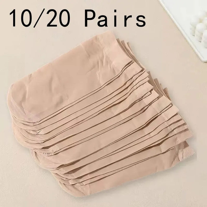 10/20 Pairs Women Solid Color Socks Summer Lightweight Skin Friendly Versatile Fashionable Socks Comfortable Mid Length Socks