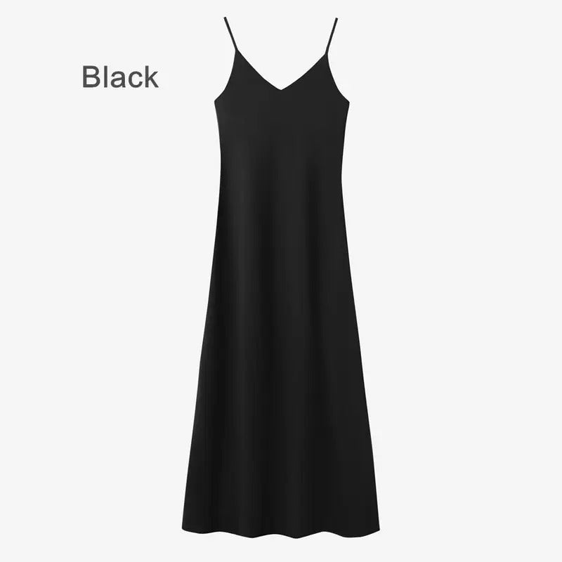 AS 2024 Autumn winter woman clothes thicken ribbing closed-fit wrap tops + Satin Adjustable straps dress (ship out in 1 day)