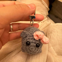 ZAKOL Sad Hamster Violin Song Plush Keychain Bag Charm Funny Cute 2024 Key Ring Accessories Gift for Girlfriend