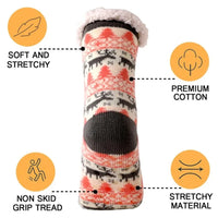 Winter Warm Socks Women penguin Plush Soft Female Non Grip Floor Slippers Short Sock Fuzzy Fluffy Deer Elk Bear Christmas Gift