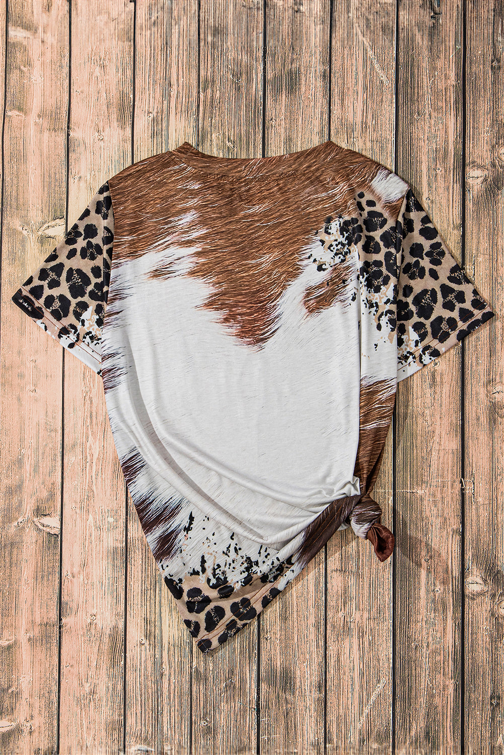 Chestnut Leopard Animal Tie-dye Western Heifer Graphic Tee