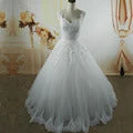 Customized ZJ9076 Ball Gown Spaghetti Straps White Ivory Tulle Pearls Bridal Dress For Wedding Dresses 2025 Marriage