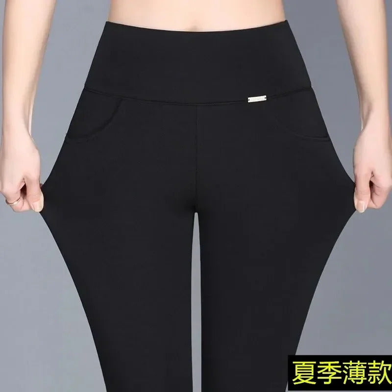 Women Corduroy Warm Pants Thick Plush Casual Pants Autumn Winter Leggings High Waist Harem Pants Trousers