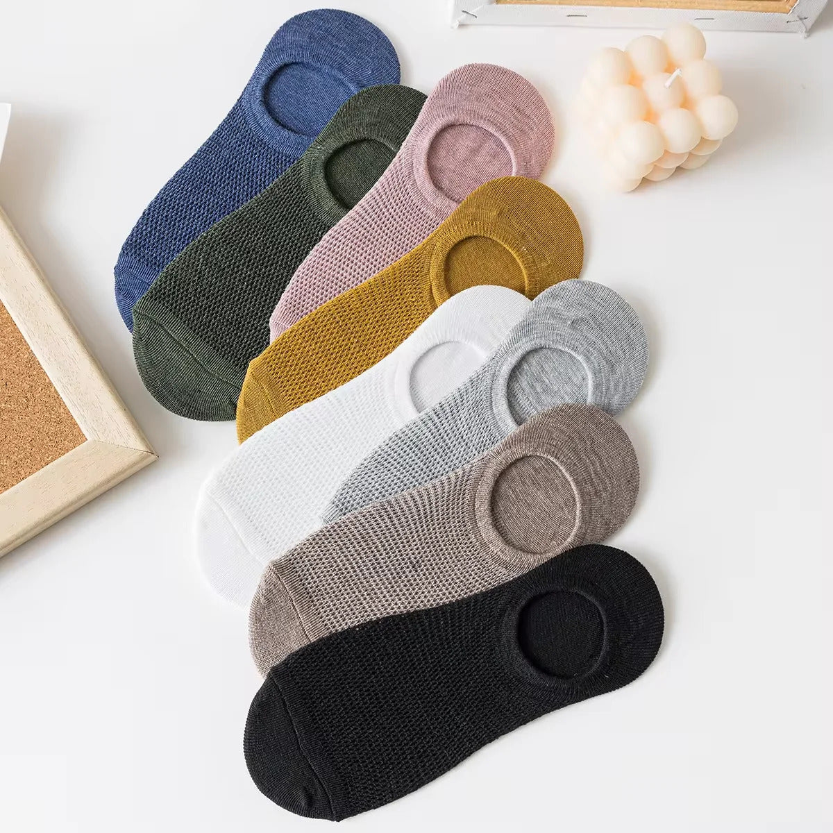 10pairs Womens Anti-Slip Cotton Socks ,Sweat Absorbing Anti-Slip Cotton Bottom Stretch Socks