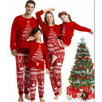 Christmas Family Matching Pajamas Set 2023 Mom Dad Kids Elk Print 2Pcs Clothes Baby Romper Family Look Soft Sleepwear Xmas Gift