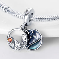 925 Sterling Silver Sun Moon And Stars Charm Beads Fits Pandach Original Bracelets Women Heart Pendants Bead DIY Luxury Jewelry