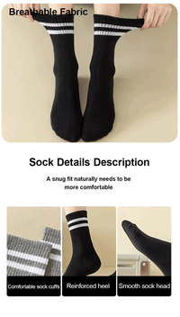 6/12 Pairs Women Mid Socks Solid Color Breathable Comfortable In Autumn Winter Sweat Absorbing High-Quality Casual Socks Sports