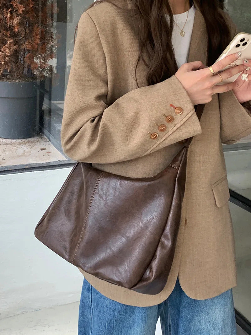 CGCBAG Casual Lage Capacity Messenger Bag Women 2023 Fashion Designer Luxury Female Tote Bag High Quality PU Leather Handbags