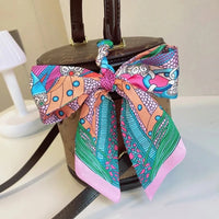 2024 Korean Fashion New Women's Twill Decorative Ribbon Small Scarf Binding Bag Handle Ribbon Hair Band Small Scarf Headband