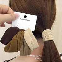 4 Set Solid Widen Thicken Hair Band Ropes Women Ponytail Holder Hair Tie Scrunchies Rubber Bands Korea Fashion Hair Accessories