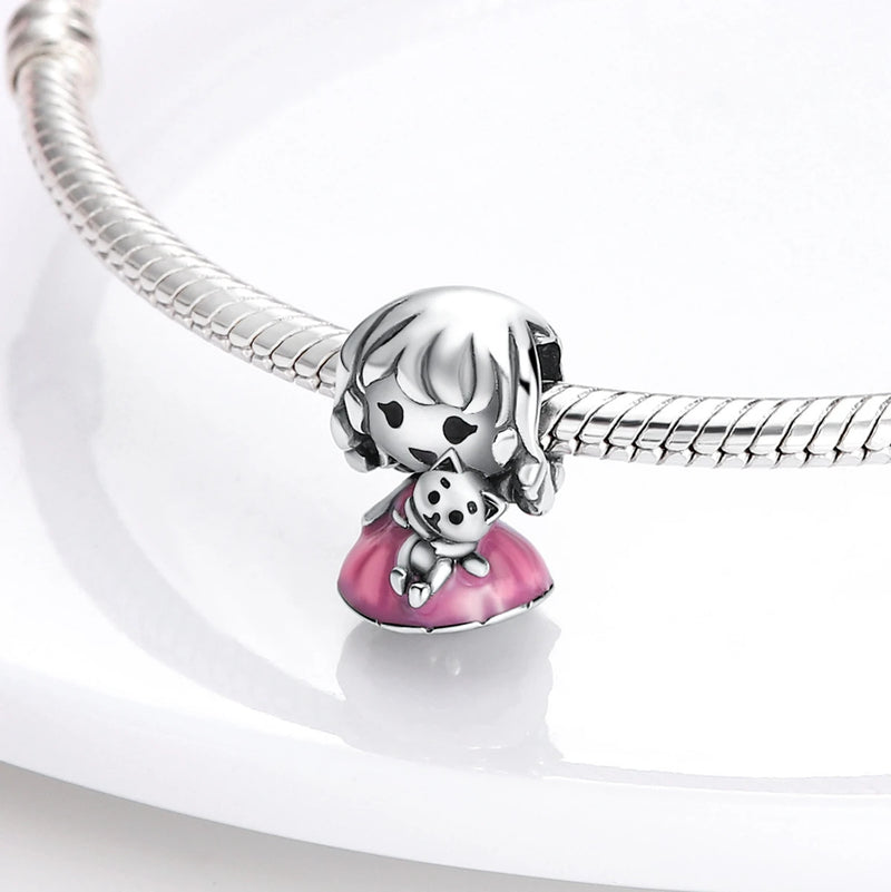 Silver Plated Travel Sunflower Lucky Charms Fit Original Pandora Bracelet Dangle Pendant DIY