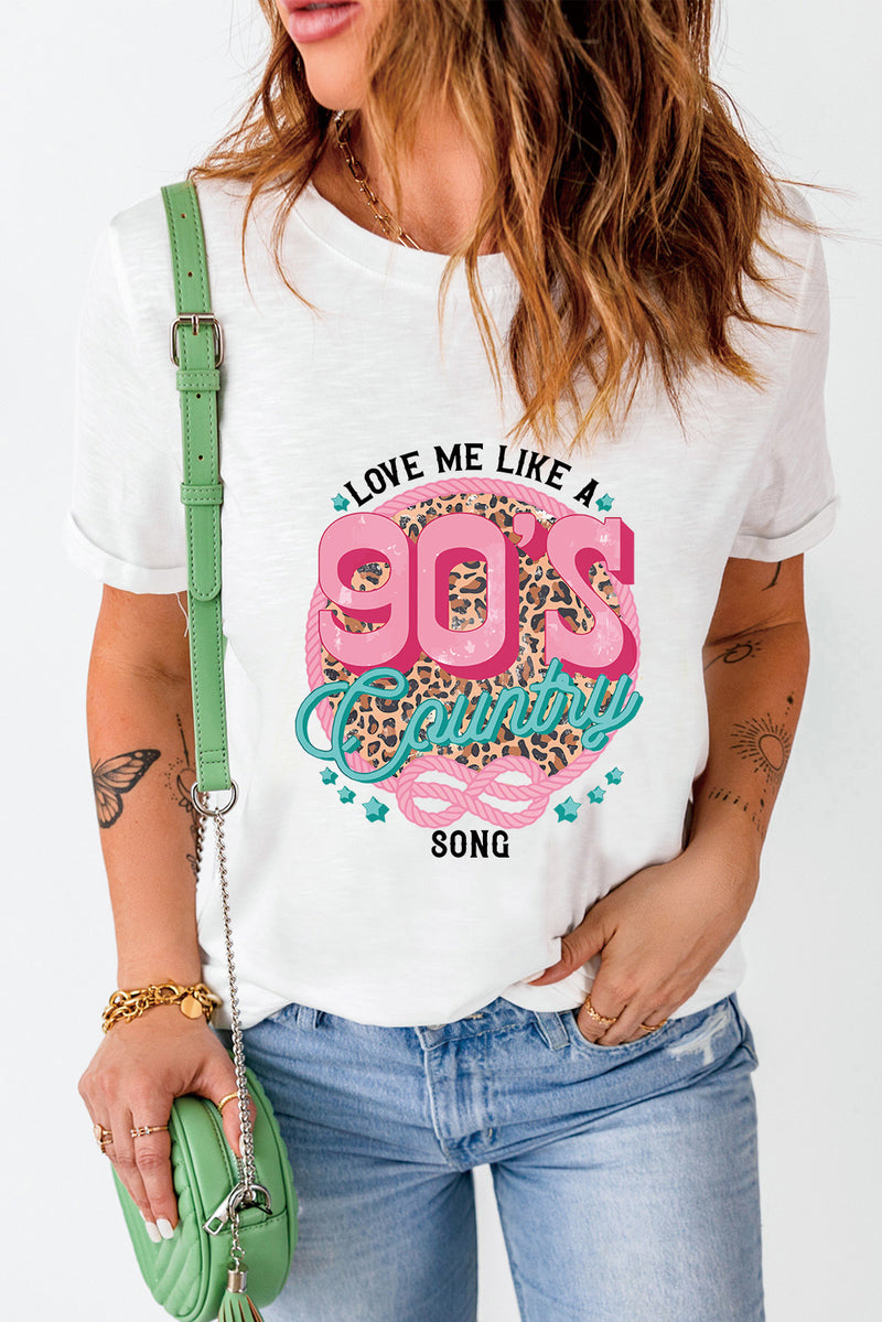 White LOVE ME LIKE A 90’S COUNTRY SONG Graphic Tee