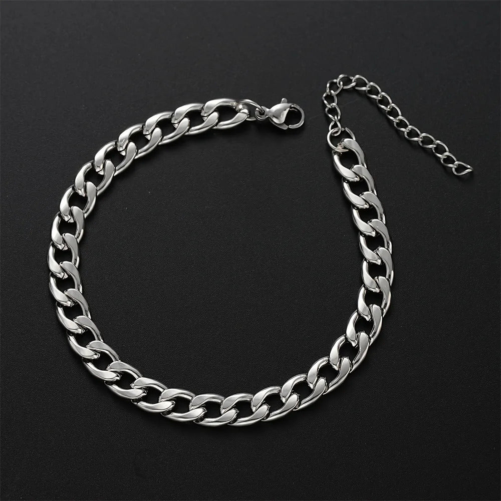 3pcs Set Men's Stainless Steel Metal Cross Pendant Chain Necklace Bracelet Ring Jewelry Set Male Hip Hop Daily Wear Accessories