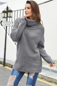 Sage Green Cozy Long Sleeves Turtleneck Sweater