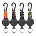 1/2/4/8pcs Extendable Retractable Holders Keychain Badge Reels Heavy Duty Clip With Carabiner Key Chain For Men Outdoor Bags