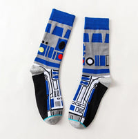 1 Pair Anime Men socks Master Yoda R2-D2 Cosplay Socks Wookiee Jedi Knight Novelty Men's Women's Socks Spring Autumn Winter