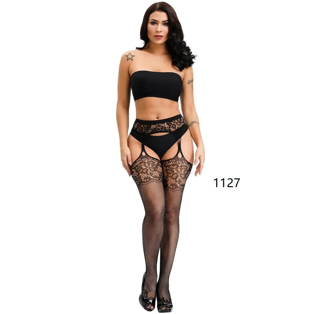 Comfort Lace Top Stockings Women's Sheer Thigh High Stockings Nylons Hosiery Black Red White Transparent Classic Silk Stockings