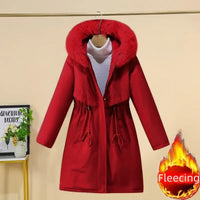 Plus Size Women's Winter Jacket Hoodie Padded Jacket Casual Windbreaker Office Lady's Matching New In Coats & Jackets Outerwear