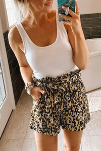 Animal Print Casual Shorts