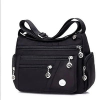 New Casual Large Capacity Shoulder Bags For Women Waterproof Oxford Multi-Zipper Crossbody Bag For Mother Shopping Handbag