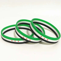 1pc Syria Flag Silicone Rubber Bracelets Sports Wrist Band Bangle for Women Men Special Gift for Lover