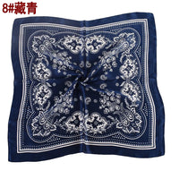 European and American Hot Sale Vintage Paisley Small Cashew Flower 70*70 Satin Square Silk Scarf