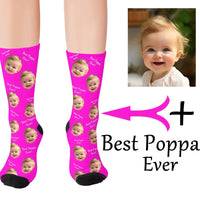 fashion custom face socks 3d printing custom text plus photos trend personality long socks the best gift for family and friends