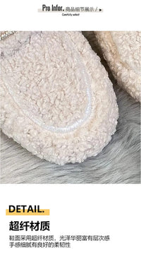 Luxury Sheep Fur Lined Loafers Women Lambswool Shoes Ladies Winter Slip On Furry Flats Cotton Wool Mocasine Femme Barefoot Boots