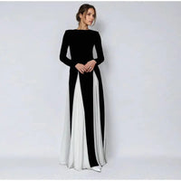 Sexy Women Contrasting Patchwork Sling Dress Elegant Slim Sleeveless Maxi Vestidos 2024 Summer Female Evening Party Robes