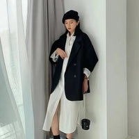 Oversize Blazers Women Fall Long Sleeve Black Suit Streetwear Korean Loose Jacket Spring Autumn Coat Double Breasted outwear