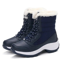 Women Boots Waterproof Heels Boots For Winter 2023 Tren Platform Ankle Boots Keep Warm Snow Shoes Plush Outdoor Short Boots