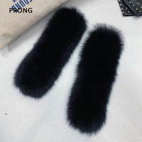 Natural Fox Fur Cuffs Wrist Arm Warmer Women Jacket Coat Sleeve Fur Triming Ladies Bracelet Real Fur Wristand Glove Snap Ring