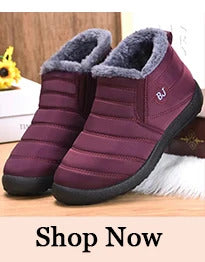 Women's Winter Boots Low Heels Women Boots With Fur Warm Winter Shoes Women Snow Boots Ankle Botas Mujer Winter Footwear Female