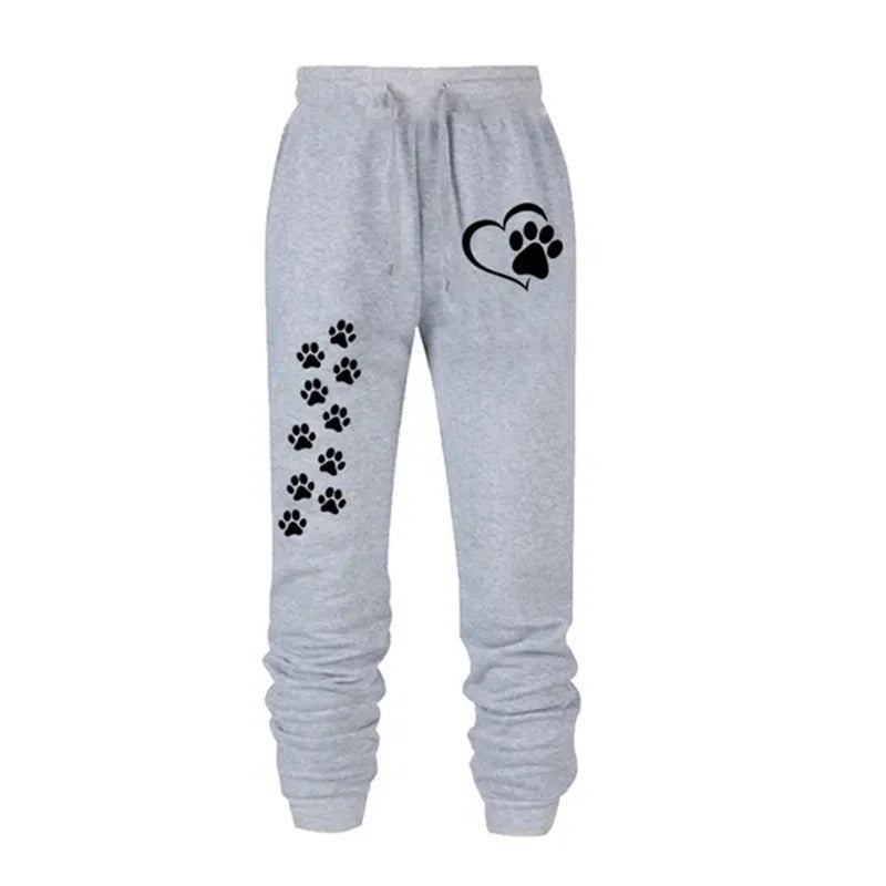 Women's Cat's Paw Printed Sweatpants High Quality Fitness Pants Jogging Pants Outdoor Casual Jogging Pants