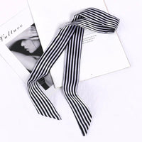 New Print Flower Small Scarf for Women Handle Bag Ribbons Brand Fashion Head Scarf Small Long Skinny Scarves Wholesale Headbands