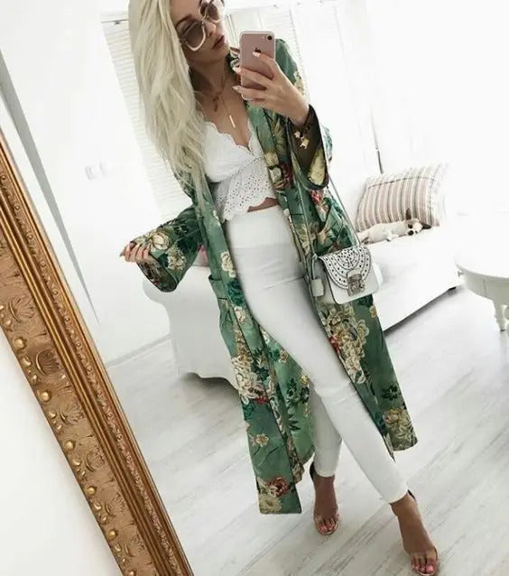 2020 Bohemian Printed Summer Beach Wear Clothes Long Kimono Cardigan Plus Size Cotton Tunic Women Tops and Blouse Shirts A147