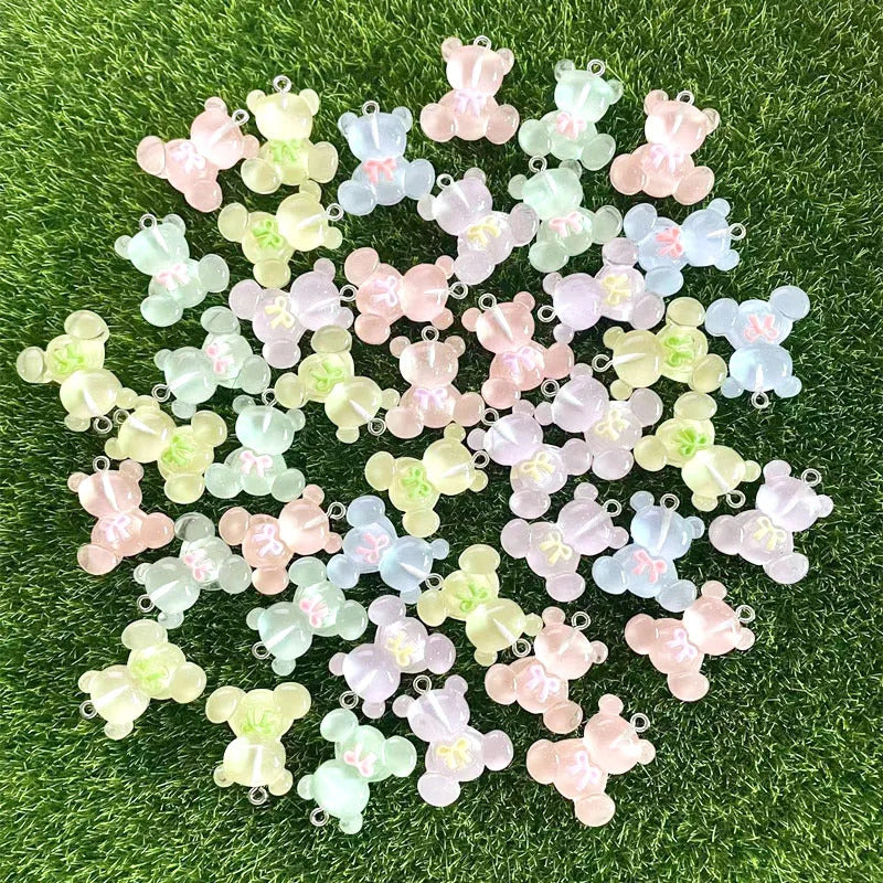 10pcs  Simulated Cute  Rabbits Dogs Cats Resin Charms Accessory Pendants Handmade  Jewelry DIY Earring Necklace