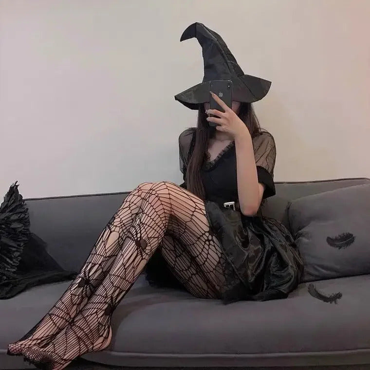 Women Rattan Sexy Stockings Club Party Anti-Snagging Flowers Tights Calcetines Fish Net Stocking Fishnet Mesh Lace Pantyhoses