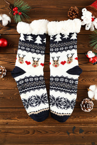 Black Christmas Flake Thermal Socks