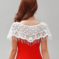 Women Knit Hollow Out Shawl Wrap Wedding Bridal Evening Dress Lace Shawl Wedding Sunflower Lace Scarf Shrug Cape Poncho