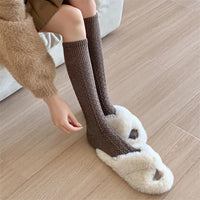 Retro Women Stockings High Quality Japanese Style New Solid Color Knee High Socks For Women Korean Style Warm Casual Long Socks