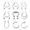 1PC 925 Sterling Silver Curved Barbell Tongue Rings Women 16G Lip Ring Eyebrow Nipple Rook Piercing Jewelry Cartilage Earrings