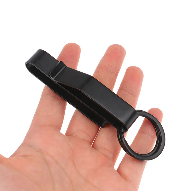 1Pc Outdoor Hanging Buckle Stainless Steel Detachable Key Chain Belt Clip Buckle Hanging Key Ring Holder Tool