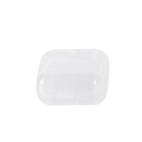 Mini Plastic Jewelry Storage Box Square Transparent Flip Portable Pill Container Jewelry Holder Packaging Earrings Display Case