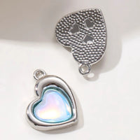 5pcs New Fashion Blue Moon Star Bow Heart Cloud Summer Cute Enamel Pendants Exquisite Pretty Style For Making Handmade DIY