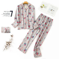 Women's Pajamas Plus Size S-XXXL Clothes Ladies Flannel Cotton Home Wear Suit Autumn Winter Pajamas Plaid Print Sleep Tops