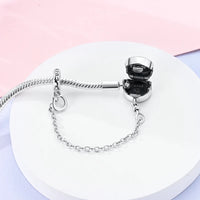 Original Bracelets 925 Silver 17-20CM Heart Safety 3mm Chain Snake Bone Bracelet Fit DIY Charms Bead Birthday Jewelry Gifts