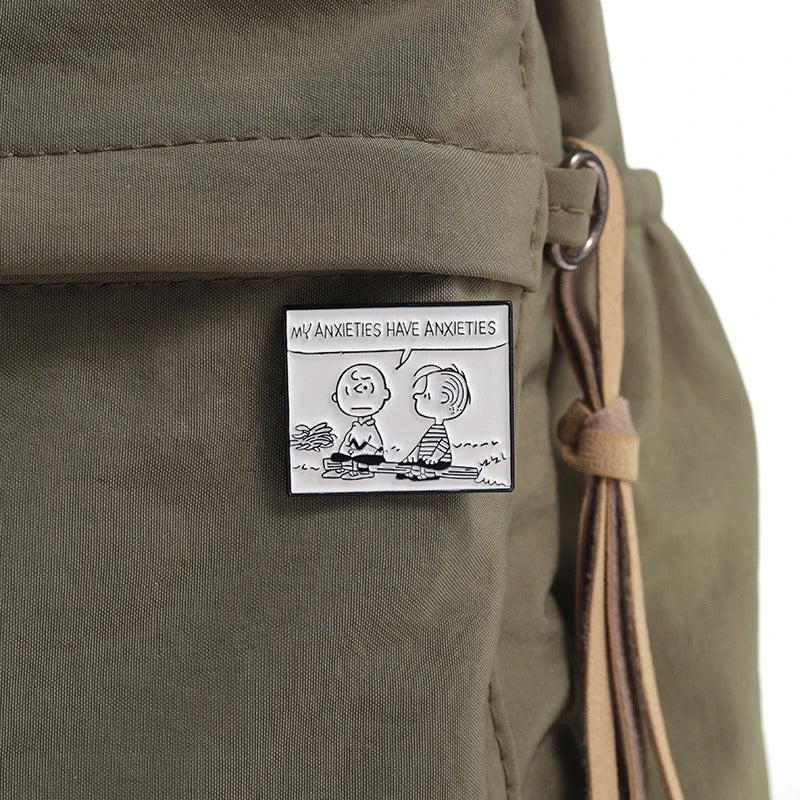 My Anxieties Have Anxieties Enamel Pins Peanuts Badges on Backpack Accessories for Jewelry Fashion Brooches Accessories